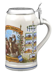 Oktoberfestkrug 2008 - Wirtekrug mit Deckel