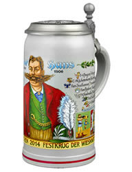 Wirtekrug 2014 mit Zinndeckel
