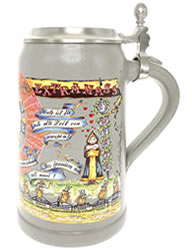 Oktoberfestkrug 2021 - Wirtekrug mit Zinndeckel aus Bayern